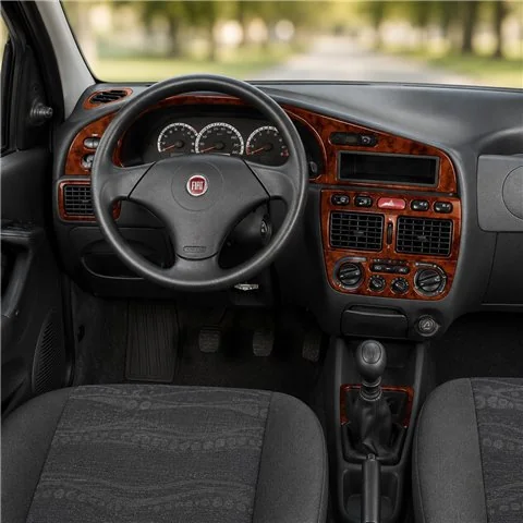 Fiat Palio Weekend 1998-2002 3D Armaturenbrett-Dekor-Set, 12 Teile