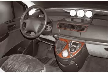 Lancia Phedra 02.2002 Mittelkonsole Armaturendekor Cockpit Dekor 4 -Teile