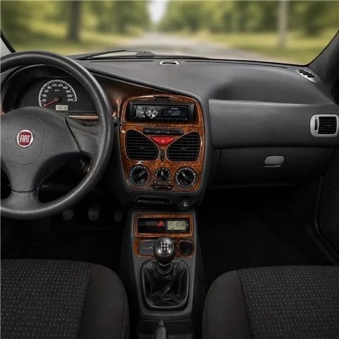 Fiat Palio-Albea-Strada 2002-2005 3D Armaturenbrett-Dekor-Set, 18 Teile