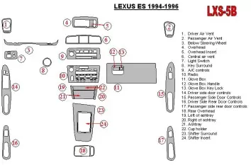 Lexus ES 1994-1996 Voll Satz, OEM Compliance BD innenausstattung armaturendekor cockpit dekor