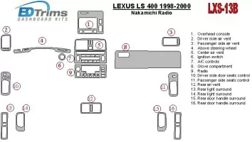 Lexus LS-400 1998-2000 Nakamichi Radio BD innenausstattung armaturendekor cockpit dekor