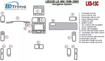 Lexus LS-400 1998-2000 Navigation system, OEM Compliance BD innenausstattung armaturendekor cockpit dekor