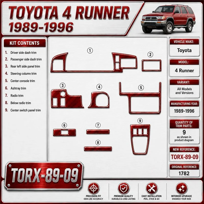 Toyota 4 Runner 1989-1996 3D Cockpit Dekor Interieurleisten Set 9-teilig