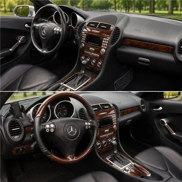 Mercedes-Benz SLK (R171) 2004-2010 3D Cockpit Dekor Interieurleisten Set 18-teilig