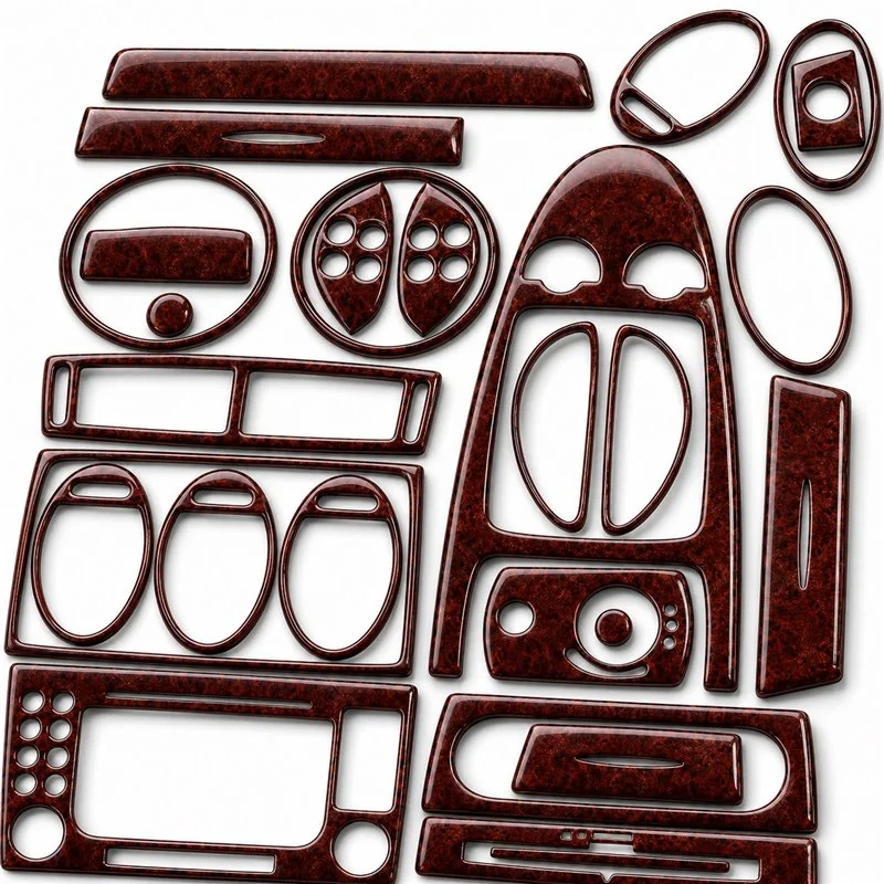 Mercedes-Benz SLK (R171) 2004-2010 3D Cockpit Dekor Interieurleisten Set 18-teilig