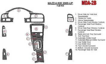 Mazda 626 2000-UP Voll Satz BD innenausstattung armaturendekor cockpit dekor