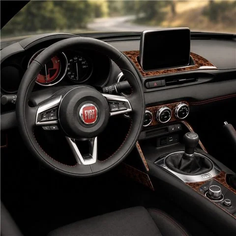 Fiat 124 Spyder 2012-2020 3D Armaturenbrett-Dekor-Set, 14 Teile