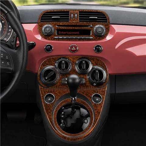 Fiat 500 2012+ Basisset, Climate-Control, Klimaanlage 3D Armaturenbrett-Dekor-Set