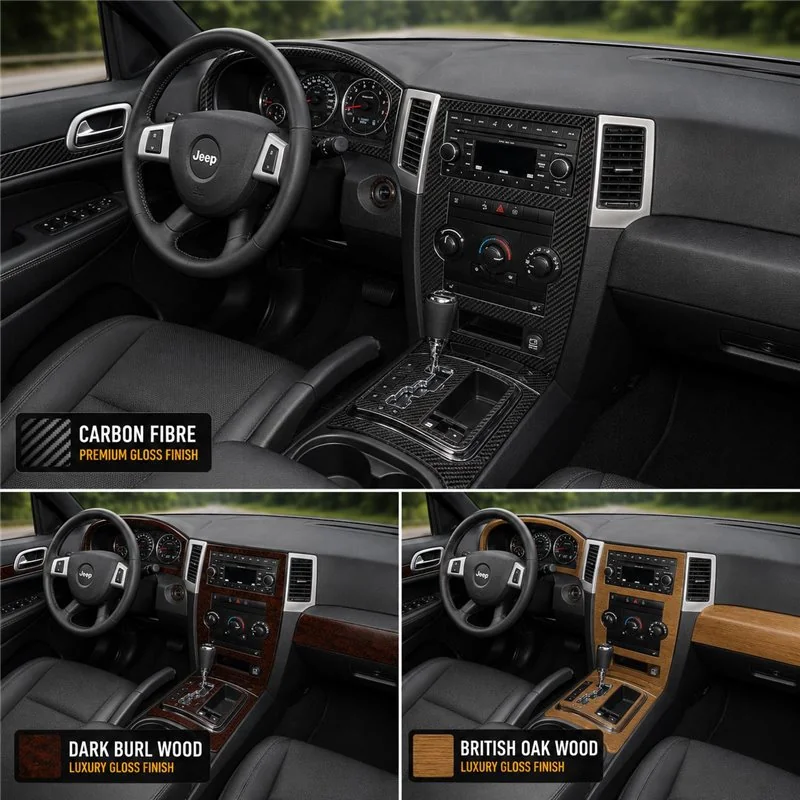 Jeep Grand Cherokee 2008-2010 3D Cockpit Dekor Interieurleisten Set Full Set / as shown in product diagram-teilig