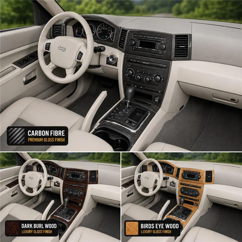 Jeep Grand Cherokee 2005-2007 3D Cockpit Dekor Interieurleisten Set Full Set / as shown in product diagram-teilig