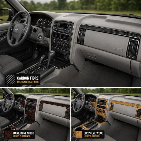 Jeep Grand Cherokee 1999-2002 3D Cockpit Dekor Interieurleisten Set Basic Set / as shown in product diagram-teilig 2