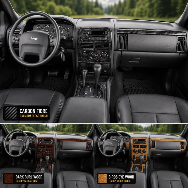 Jeep Grand Cherokee 2003-2004 3D Cockpit Dekor Interieurleisten Set Full Set / as shown in product diagram-teilig
