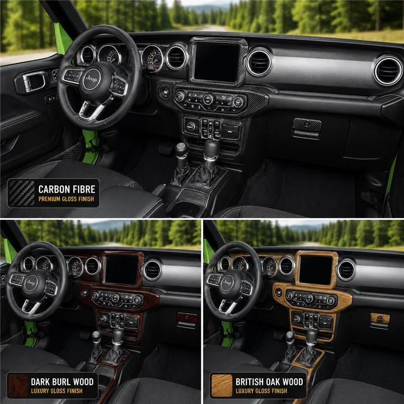 Jeep Gladiator JT Rubicon 2020-2023 3D Cockpit Dekor Interieurleisten Set 25-teilig