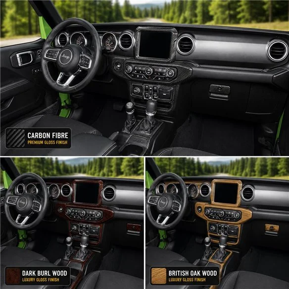 Jeep Gladiator JT Rubicon 2020-2023 3D Cockpit Dekor Interieurleisten Set 25-teilig