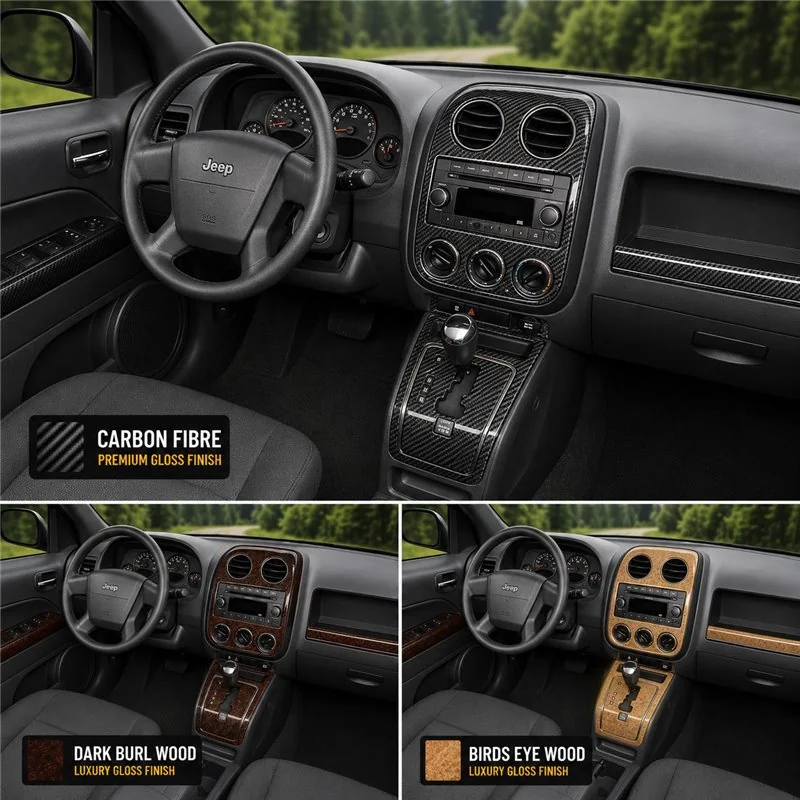 Jeep Compass/Patriot 2009-heute 3D Cockpit Dekor Interieurleisten Set As shown in product diagram-teilig