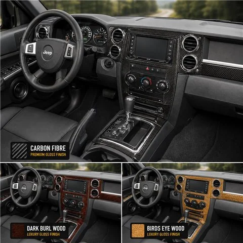 Jeep Commander 2008-heute 3D Cockpit Dekor Interieurleisten Set Basic Set / as shown in product diagram-teilig 2