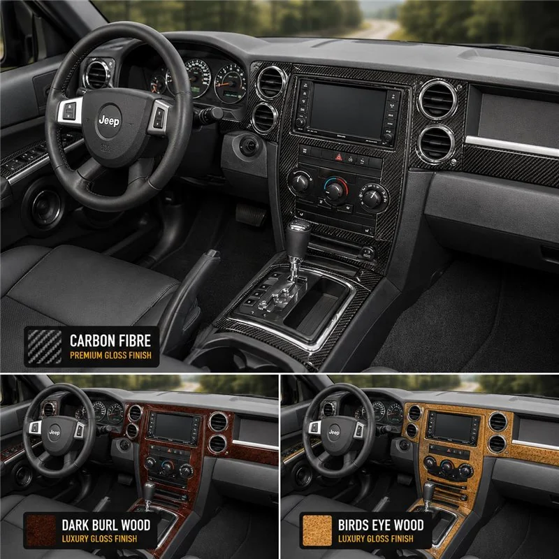 Jeep Commander 2008-heute 3D Cockpit Dekor Interieurleisten Set Basic Set / as shown in product diagram-teilig