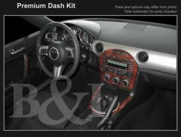 Mazda MX-5 Miata NC Mk3 2009-2015 Mittelkonsole Armaturendekor Cockpit Dekor 40-Teile