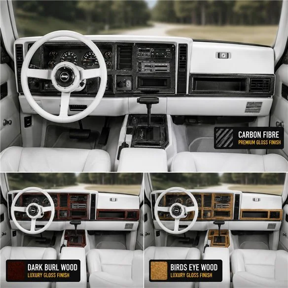 Chrysler Cherokee 1984-1997 3D Cockpit Dekor Interieurleisten Set 3-teilig