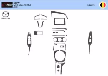 Mazda MX-5 Miata ND Mk4 2015-2020 Mittelkonsole Armaturendekor Cockpit Dekor 25-Teilige - 9- Cockpit Dekor Innenraum Mazda MX-5 Miata ND Mk4 2015-2020 Mittelkonsole Armaturendekor Cockpit Dekor 25-Teilige - 9- Cockpit Dekor Innenraum