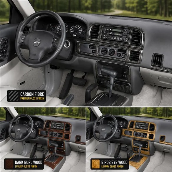 Chrysler Grand Cherokee 1992-1996 3D Cockpit Dekor Interieurleisten Set 9-teilig
