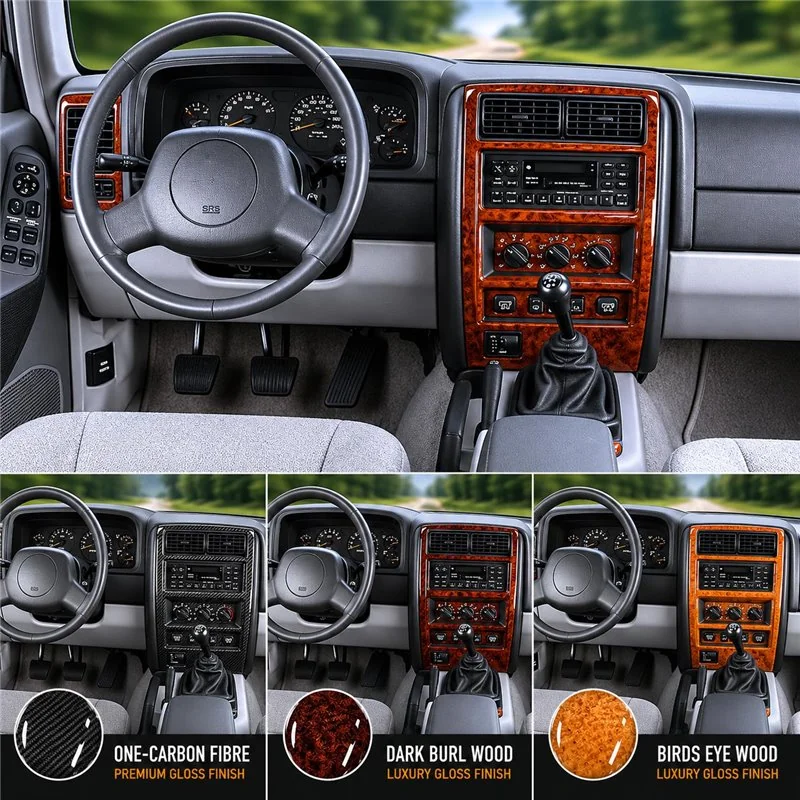 Chrysler Grand Cherokee 1996-heute 3D Cockpit Dekor Interieurleisten Set 10-teilig