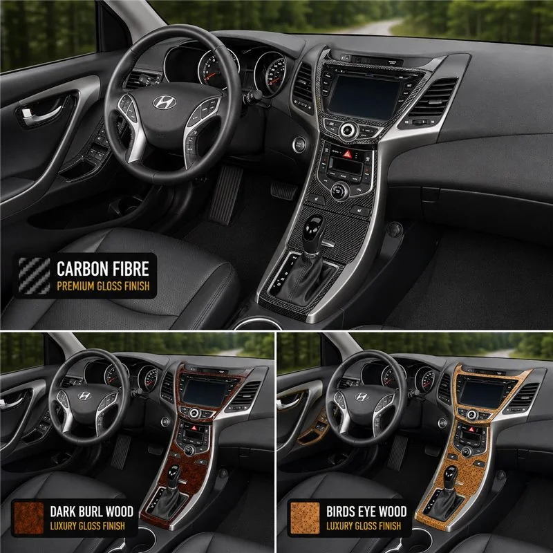 Hyundai Elantra 2014-heute 3D Cockpit Dekor Interieurleisten Set Full Set / as shown in product diagram-teilig