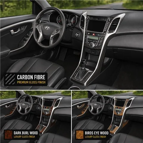 Hyundai Elantra GT 2013-heute 3D Cockpit Dekor Interieurleisten Set Full Set / as shown in product diagram-teilig