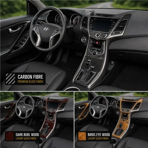 Hyundai Elantra 2011-heute 3D Cockpit Dekor Interieurleisten Set Full Set / as shown in product diagram-teilig 2