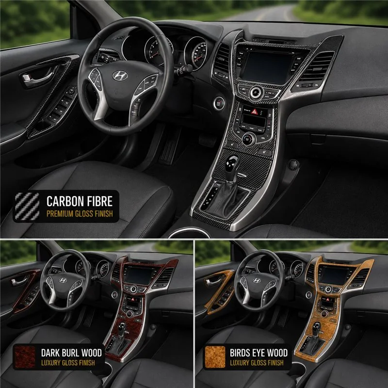 Hyundai Elantra 2011-heute 3D Cockpit Dekor Interieurleisten Set Full Set / as shown in product diagram-teilig