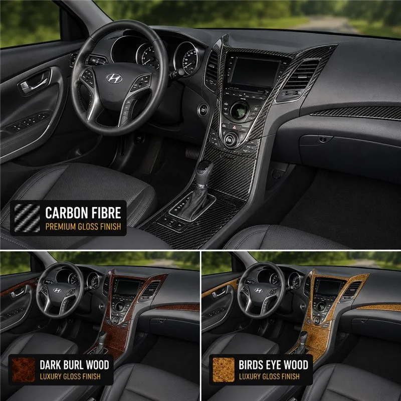 Hyundai Azera 2012-heute 3D Cockpit Dekor Interieurleisten Set As shown in product diagram-teilig