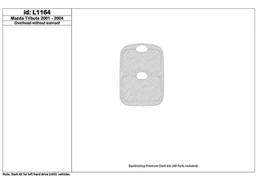 Mazda Tribute 2001-2004 Overhead Console, Without Sunroof BD innenausstattung armaturendekor cockpit dekor - 1- Cockpit Dekor In