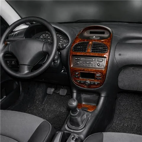 Peugeot 206 1998-2001 3D Armaturenbrett-Dekor-Set, 8 Teile