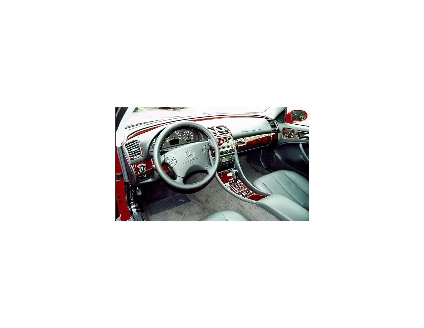 Mercedes Benz CLK 1998-2002 Voll Satz, Soft roof-Coupe BD innenausstattung armaturendekor cockpit dekor - 1- Cockpit Dekor Innen