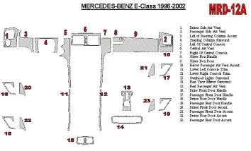 Mercedes Benz E Class W210 1998-2002 Voll Satz BD innenausstattung armaturendekor cockpit dekor - 2- Cockpit Dekor Innenraum