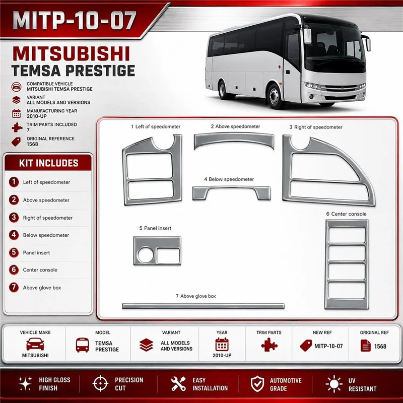 Mitsubishi Temsa Prestige 2010-heute 3D Cockpit Dekor Interieurleisten Set 7-teilig