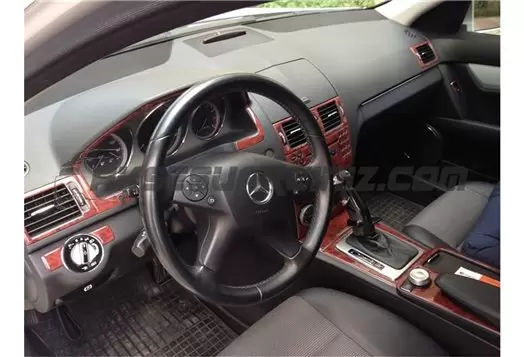 Mercedes C-Class W204 2006 Mittelkonsole Armaturendekor Cockpit Dekor 17-Teilige - 1- Cockpit Dekor Innenraum