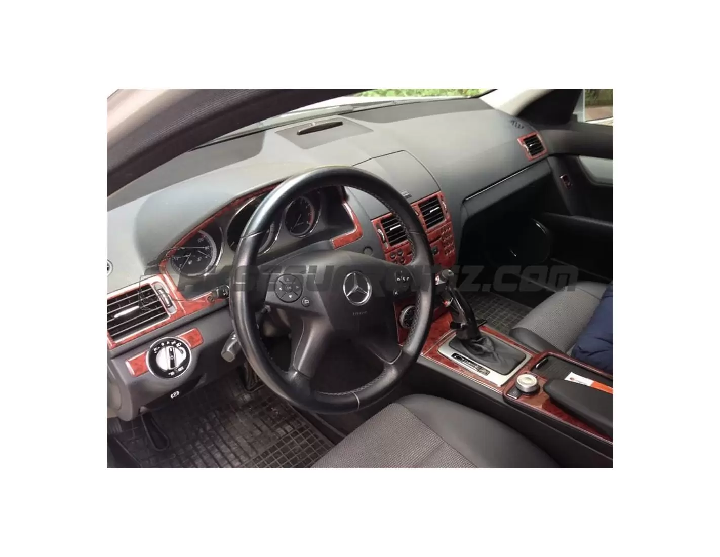 Mercedes C-Class W204 2006 Mittelkonsole Armaturendekor Cockpit Dekor 17-Teilige - 1- Cockpit Dekor Innenraum