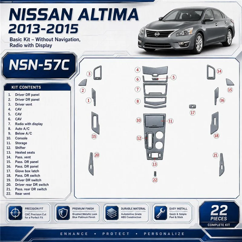 Nissan Altima 2013-heute 3D Cockpit Dekor Interieurleisten Set Basic Set / as shown in product diagram-teilig