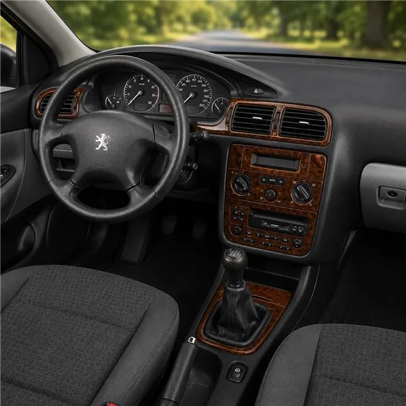 Peugeot 406 1999-2005 3D Armaturenbrett-Dekor-Set, 13 Teile
