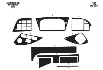 Mercedes Tourismo 01.2011 Mittelkonsole Armaturendekor Cockpit Dekor 10 -Teile