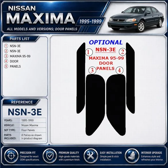 Nissan Maxima 1995-1999 3D Cockpit Dekor Interieurleisten Set As shown in product diagram-teilig