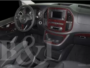 Mercedes Vito W447 01.2015 Mittelkonsole Armaturendekor Cockpit Dekor 38-Teile