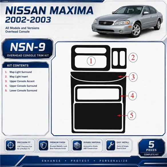 Nissan Maxima 2002-2003 3D Cockpit Dekor Interieurleisten Set 5-teilig