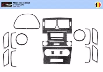 Mercedes W245 B-Class 2005 – 2011 Mittelkonsole Armaturendekor Cockpit Dekor 18 -Teile