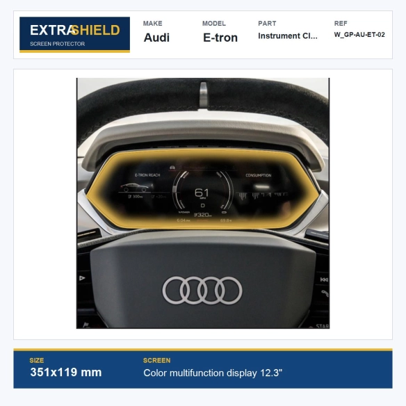 Audi E-tron Instrument Cluster ExtraShield Screen Protector