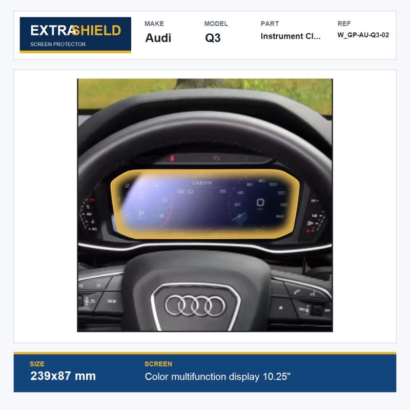 Audi Q3 Instrument Cluster ExtraShield Screen Protector
