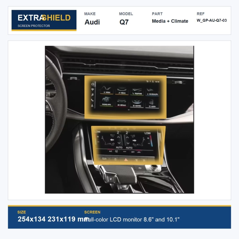 Audi Q7 Media + Climate ExtraShield Screen Protector