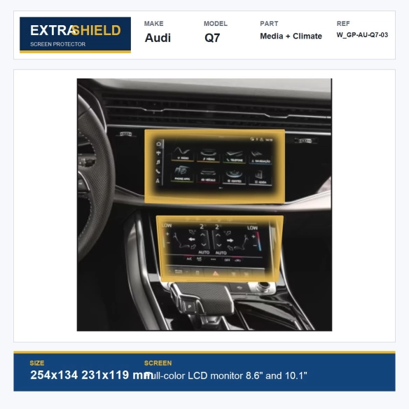 Audi Q7 Media + Climate ExtraShield Screen Protector
