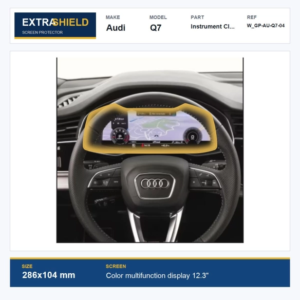 Audi Q7 Instrument Cluster ExtraShield Screen Protector